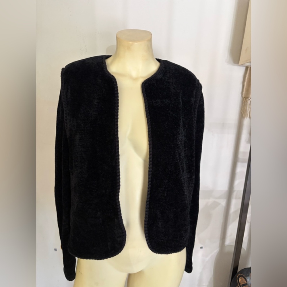 St. John Sport Black Teddy blazer Size 10Jacket